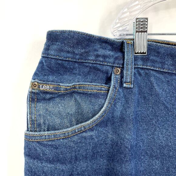 Lee Regular Fit Men’s Dark Blue Straight Leg Jeans Size 48x30 - Picture 5 of 6
